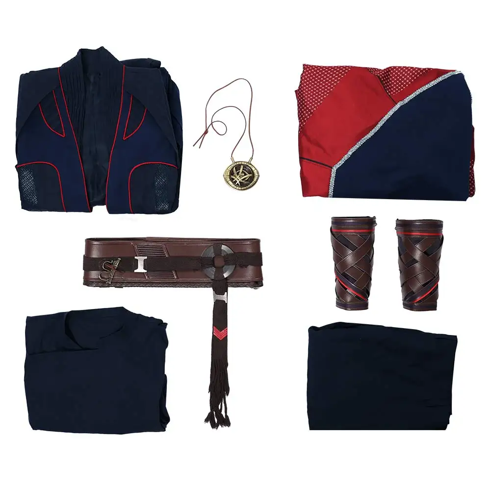 판타지 슈퍼 히어로 닥터 코스프레, 이상한 코스튬 변장, 다양한 Madnes 의상, 성인 남성 망토 할로윈 옷