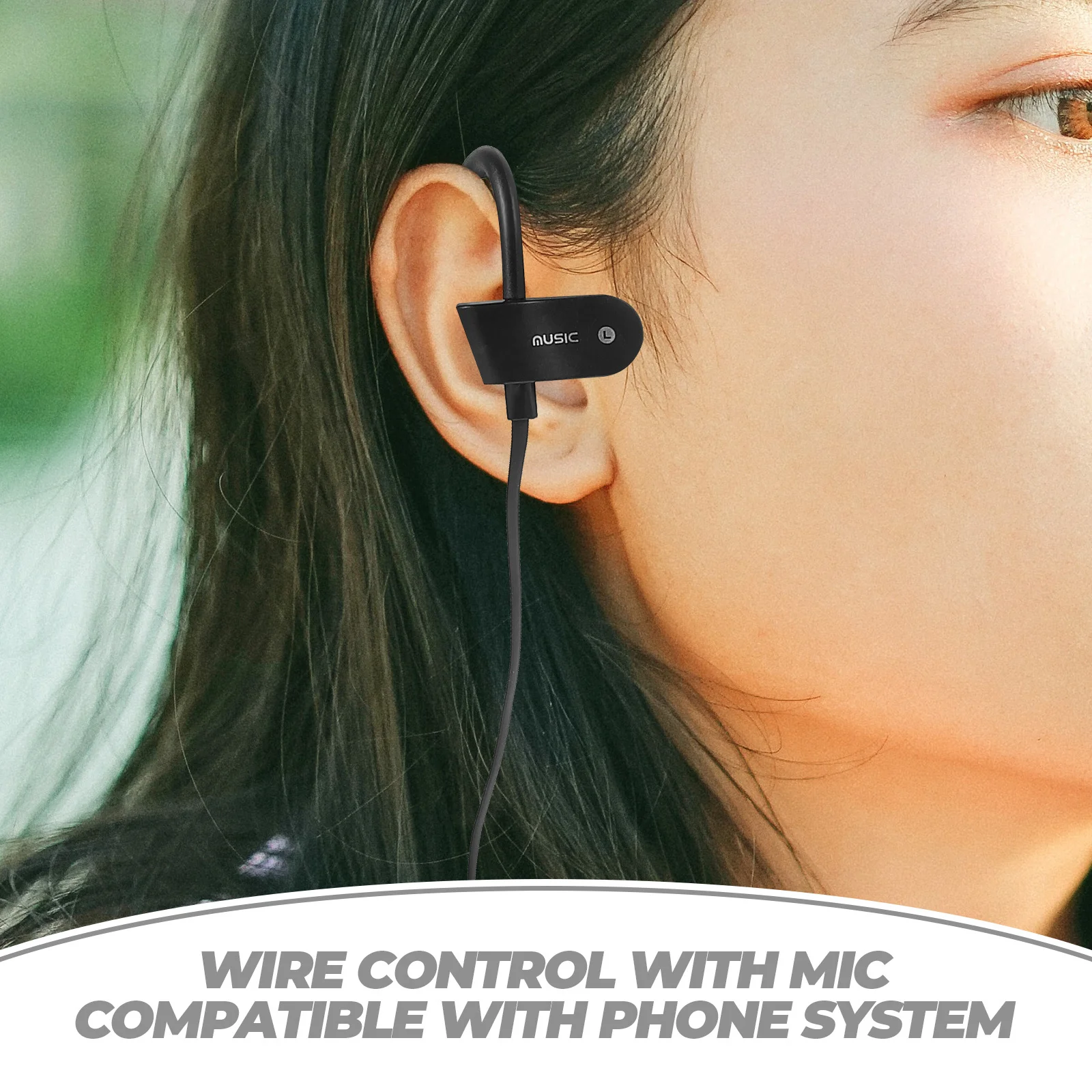 

Hanging Neck Earphones 1.2M Tpe Wire 3.5Mm Plug 10Mm Speaker Ear Hook Stereo Headset For Phone System