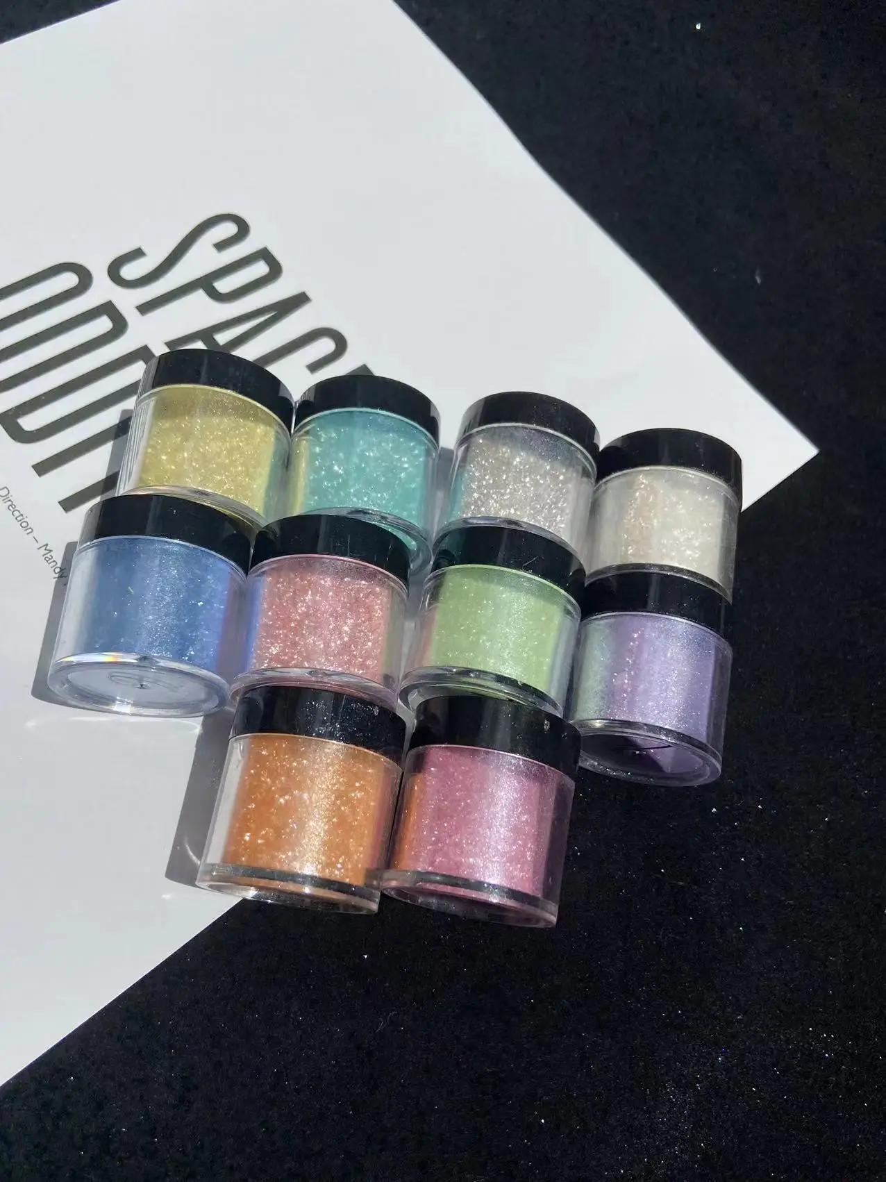 1Jar Super Aurora Sugar Holographic Neon Shimmer Glitter Nail Pigment Powder Fine Chrome Rubbing Dust Mirror Polish Decorat FA#