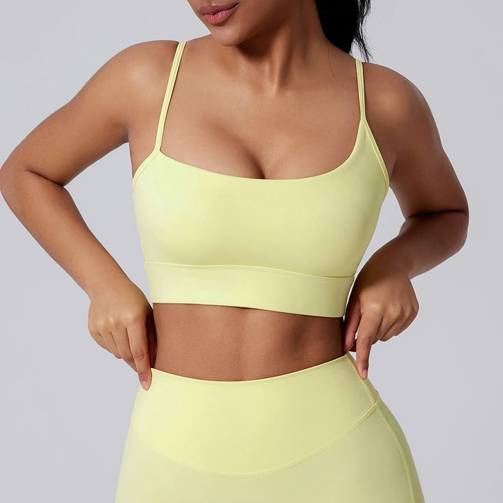 

Sports Bra Women's Top Gym Naked Feeling Yoga Bra Removable Chest Pad Bralette Breathable Fast Dry Yoga Underwear Gym Clothes