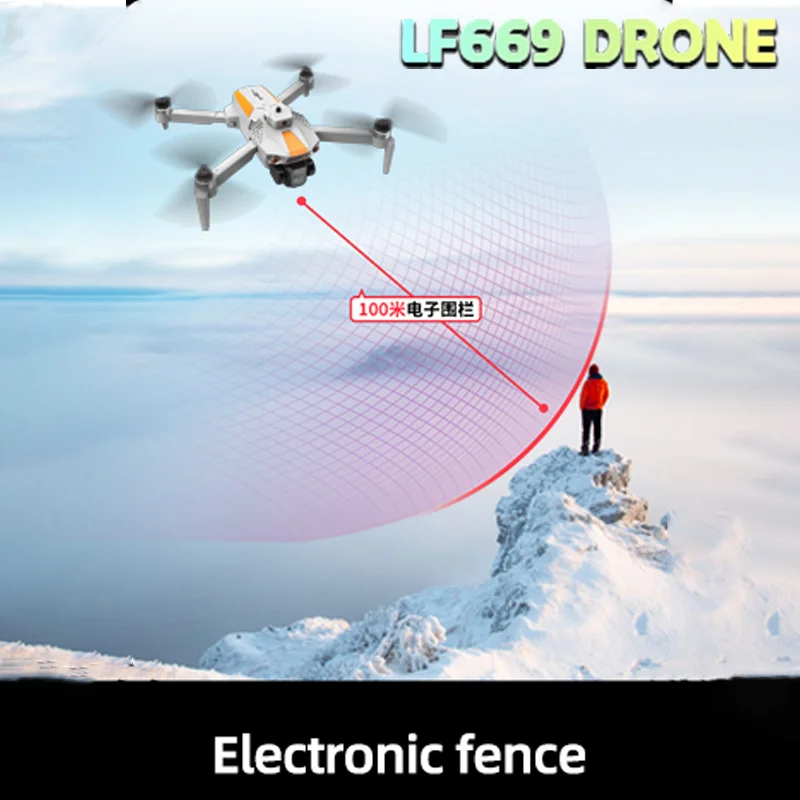 Nouveau Drone LF669, télécommande équipée d'écran, moteur sans balais, photographie aérienne HD, positionnement GPS, quadrirotor intelligent, cadeau