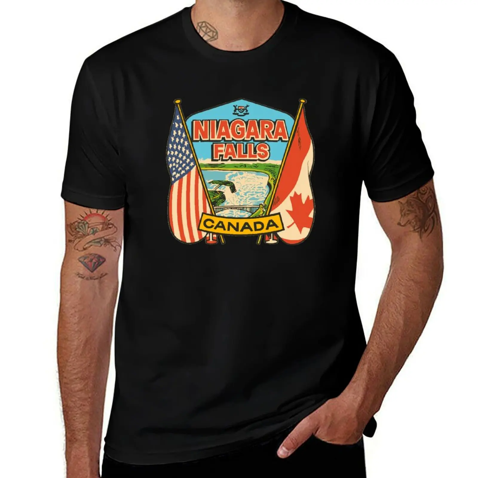 

Vintage Niagara Falls T-Shirt summer 2025 customizeds kawaii clothes mens workout shirts