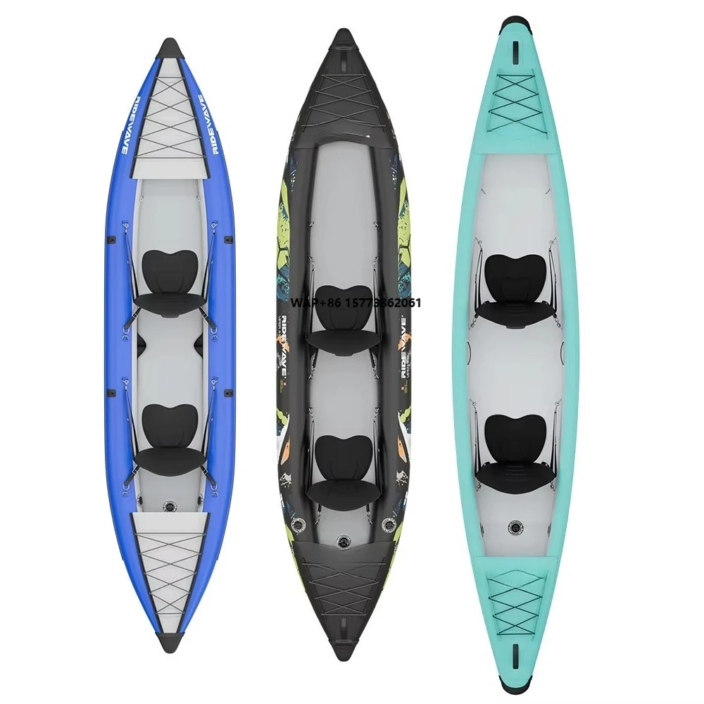 Customized Color PVC with Drop Stitch Floor Wholesale 1 2 3 Person Versatile Water Sports Inflatable Boat Inflatable Kayak