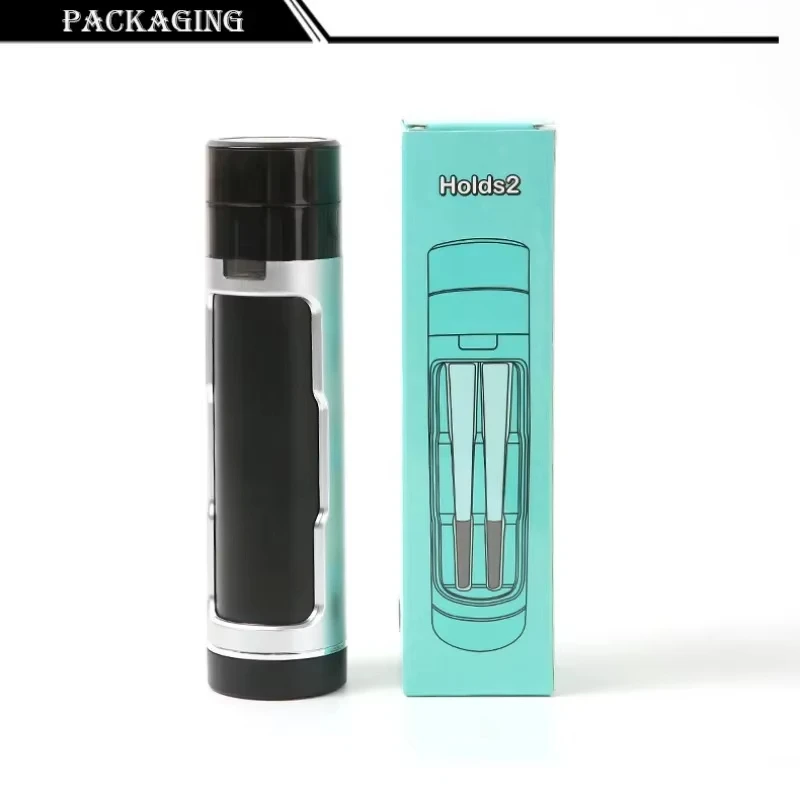 2025 Cigarette Grinder Manual Portable Multi-function Double-tube Spice Herb Cone Winder Smoking Accessories Crusher