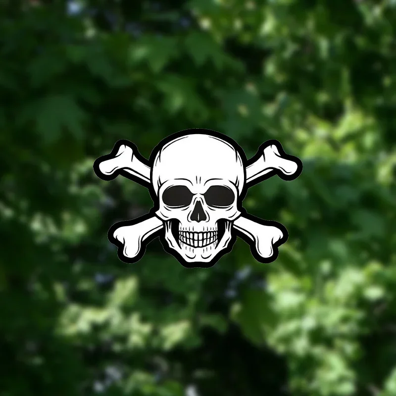

Gothic Skull Crossbones Sticker - Unique Decor for Car Bumpers, Phone Cases, Notebooks, Great for Dark Aesthetic Fans