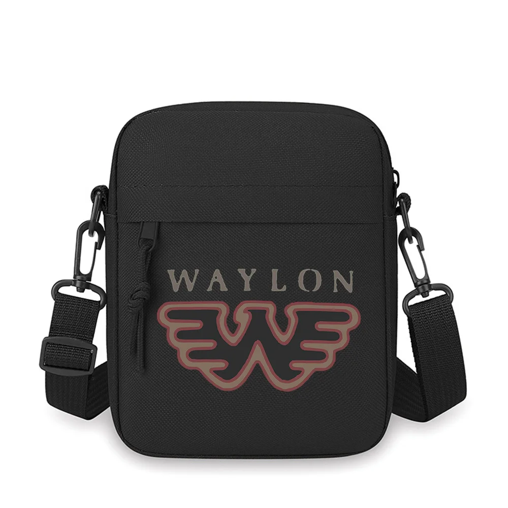 

Waylon logo letter shapes black design Men Crossbody Bag Single Shoulder Women Cartoon Anime Film Printing Design Unisex
