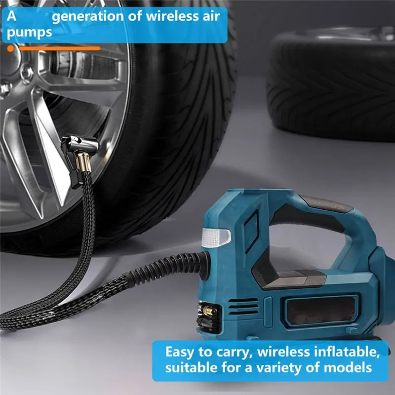 Bomba de ar elétrica sem fio, compressor de ar, bomba de ar elétrica para bateria de 18v, nova
