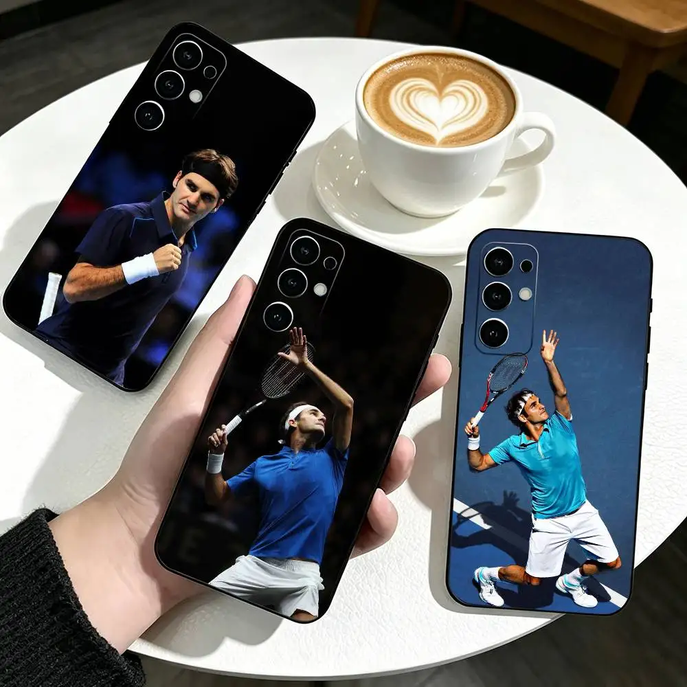 R-Tennis R-Roger Federer Phone Case For Samsung S25,S24,S21,S22,S23,S30,Ultra,S20,Plus,Fe,Soft Silicone Black Cover