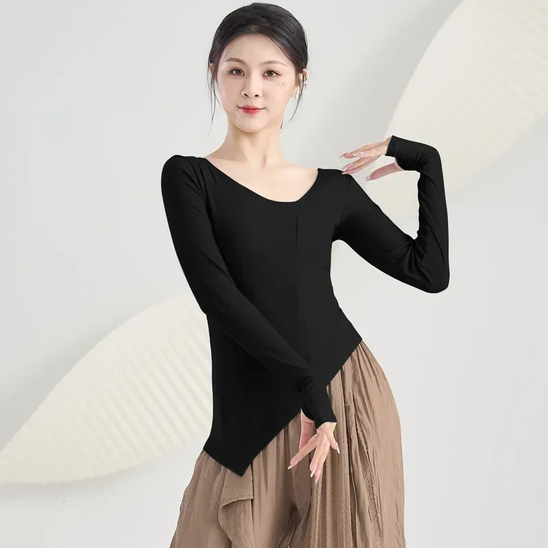 Classical Dance Top Summer Body Training Clothing Women's Dance Clothing Women's Short Sleeve Adult