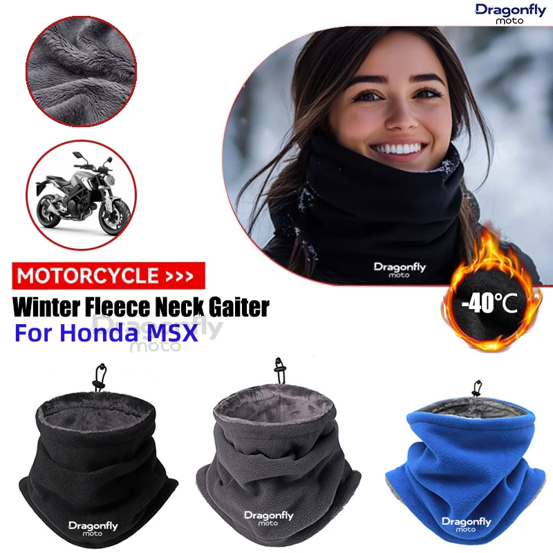 For Honda Grom125 MSX125 MSX125SF Grom 125 MSX 125 125SF 2013-2022 Winter Motorcycle Warm Mask Men Women Fleece Neck Outdoor