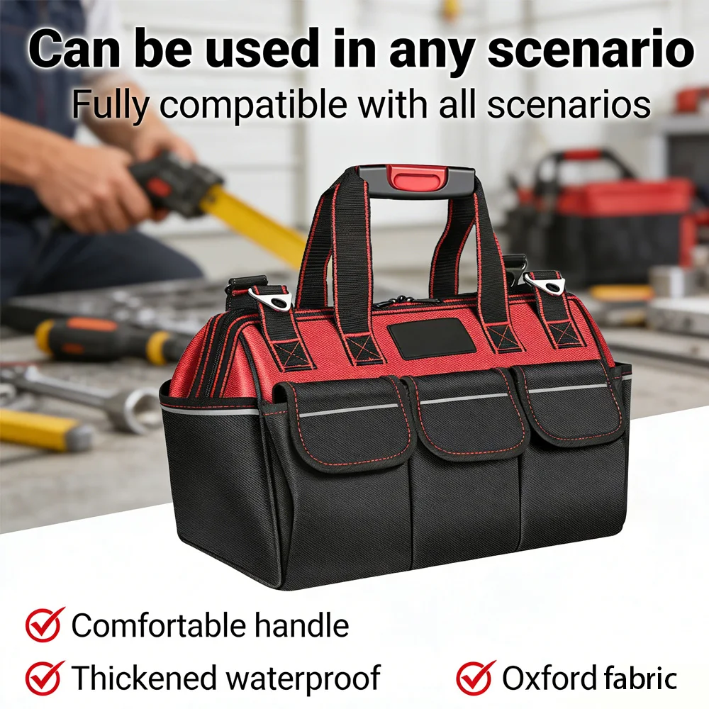 

Профессиональная сумка для инструментов из ткани Оксфорд, гаечный ключ для электрика, водонепроницаемая, жесткая, рабочая, многофункциональная, организация, сумка для хранения инструментов