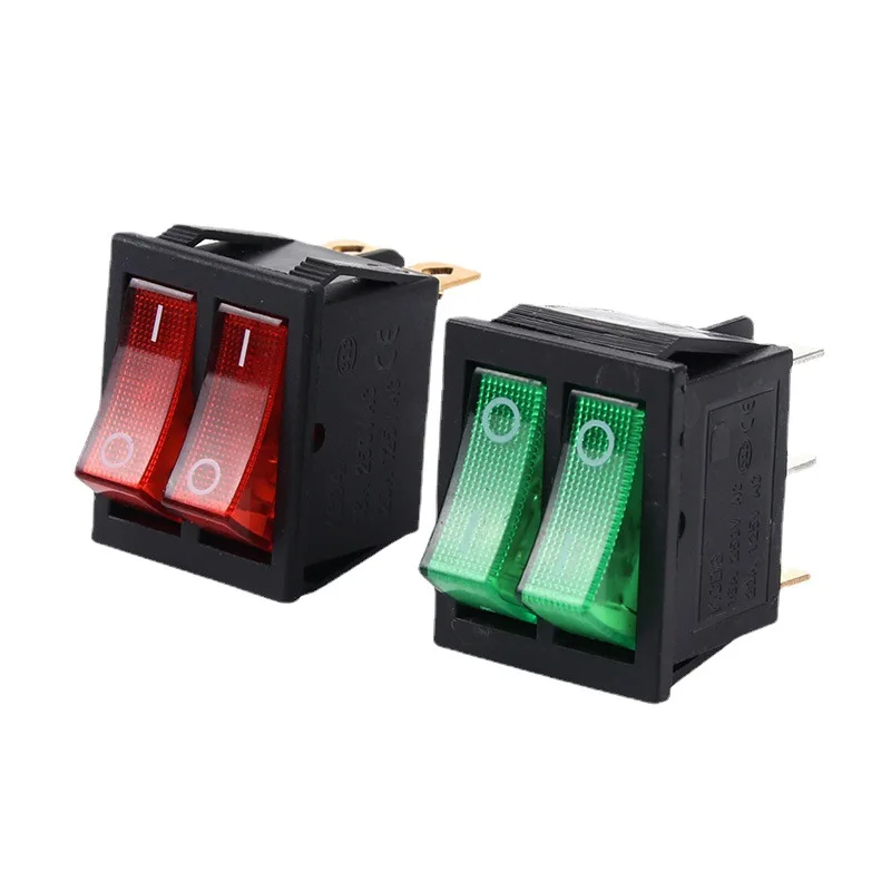 1PCS KCD8 6PIN 16A 250V 20A 125V Double Light Switch Rocker Switch Waterproof ON-OFF Boat Power Switch