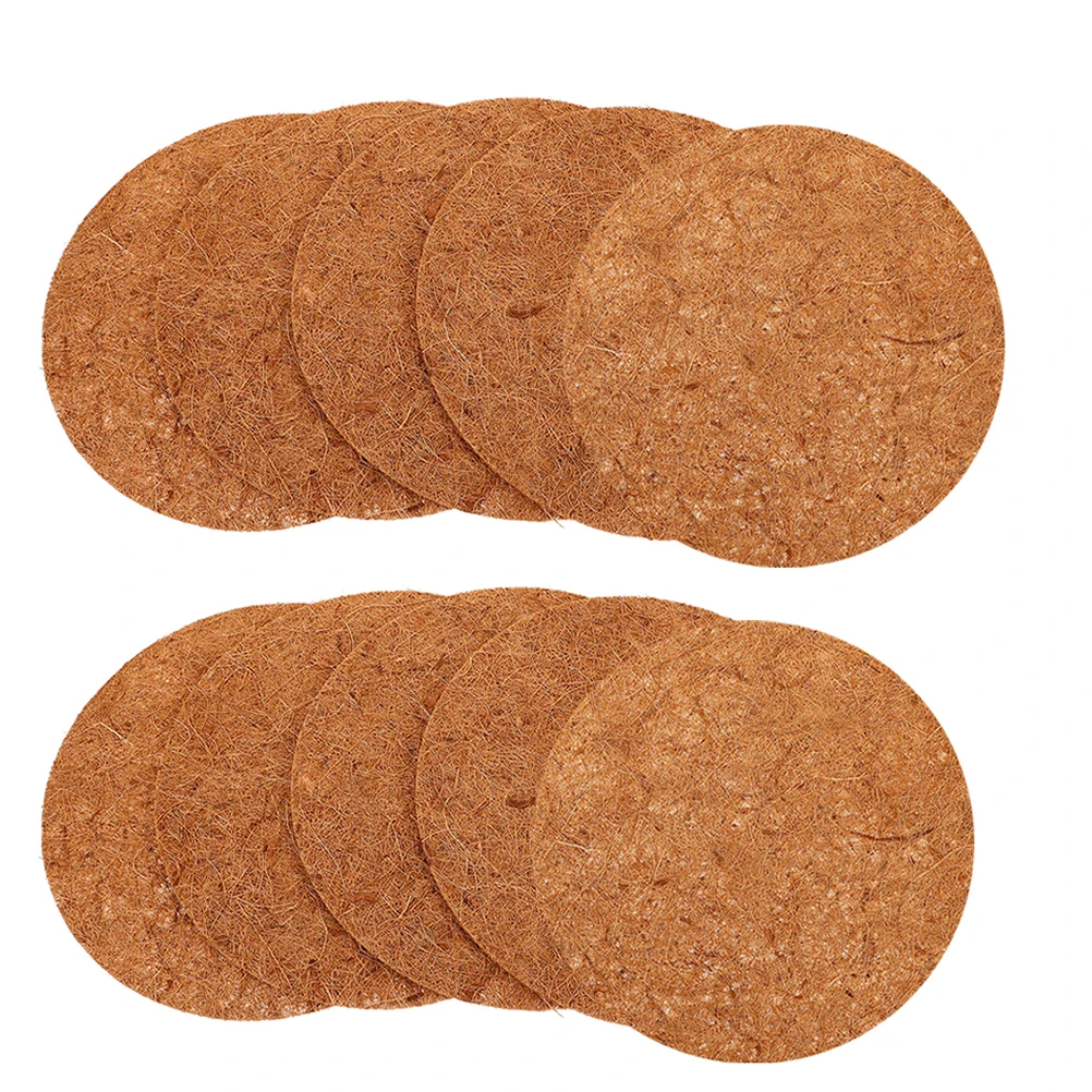 

16pcs Coconut Fiber Leak-proof Mat for Plants Nesting Bird Pad Egg Mats Pigeon Supplies Soil Prevention Round Sturdy Versatile