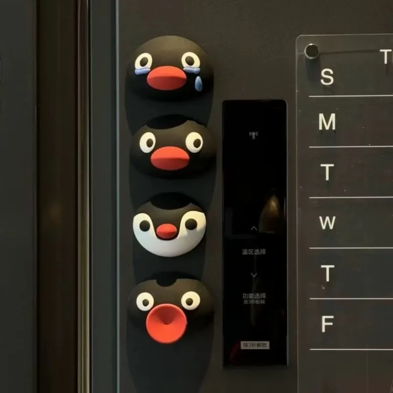 

New Penguin Pingu Magnetic Refrigerator Sticker Home Decoration Cute Cartoon Magnetic Sticker Creative Message Magnet Stone