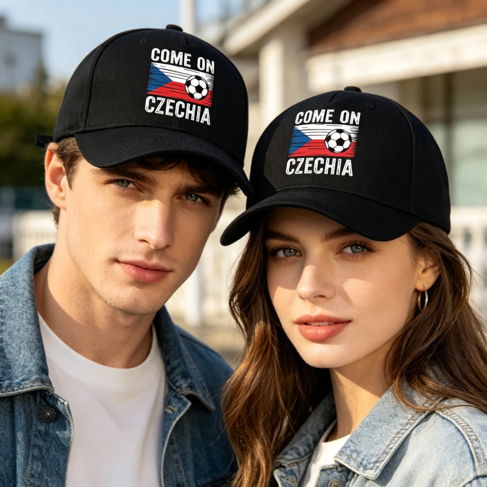 Unisex Come on Czechia Cap Tschechische Republik Fußball-Fan-Baseballmütze für Männer und Frauen, geschlechtsneutrale Sport-Sonnenkappe