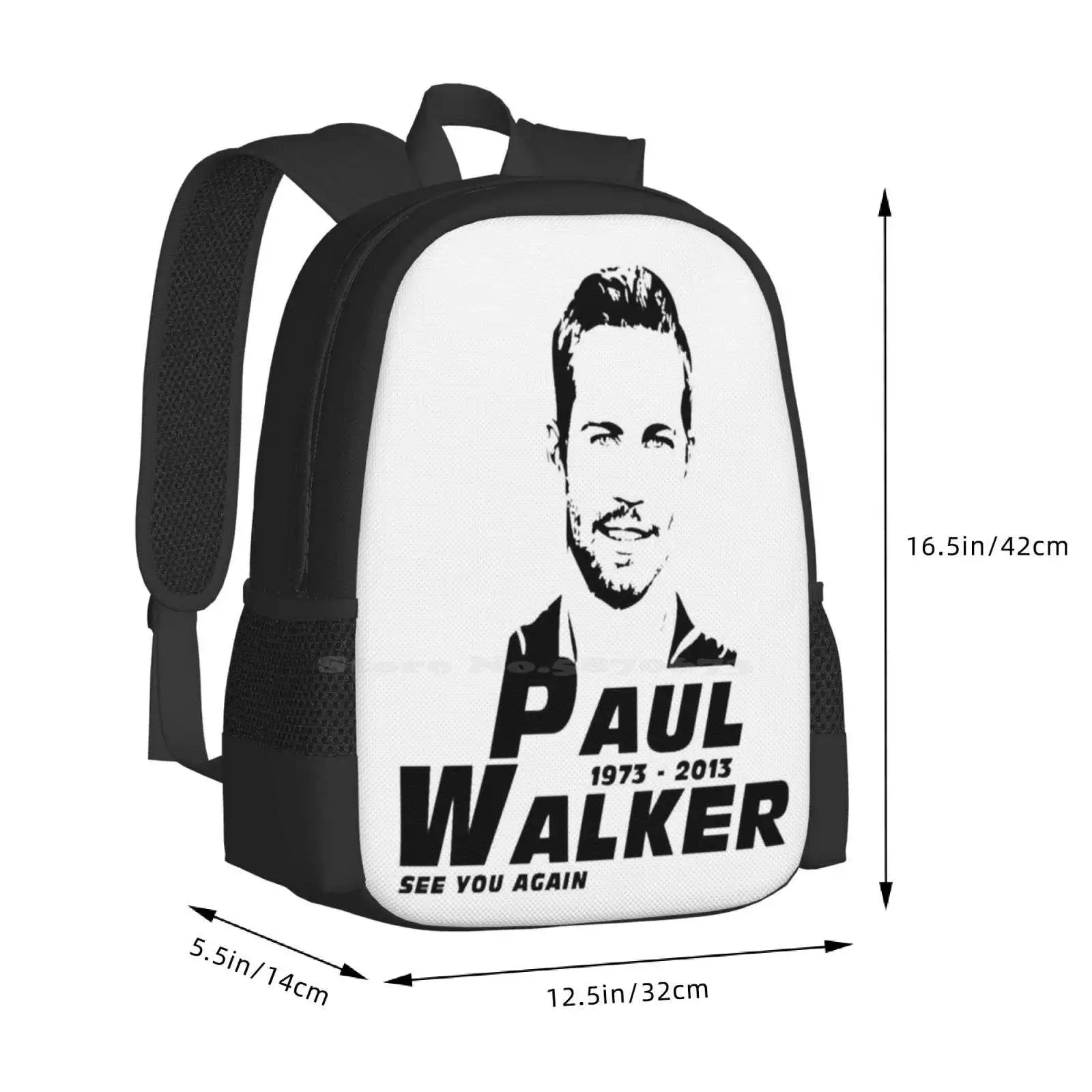 حقائب بول ووكر المدرسية للمراهقات حقائب سفر للكمبيوتر المحمول سريعة 9 Fastandfurious Fast and Furious Rip Paul Walker Brian