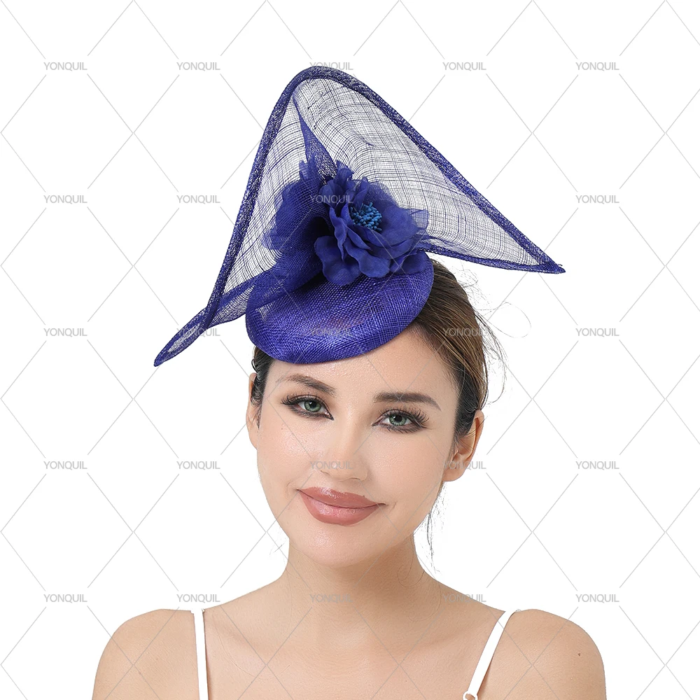 Women's High-Quality Sinamay Fascinator Hat Clip Church Cocktail Wedding Bride Hair Accessory Party Fedora Cap