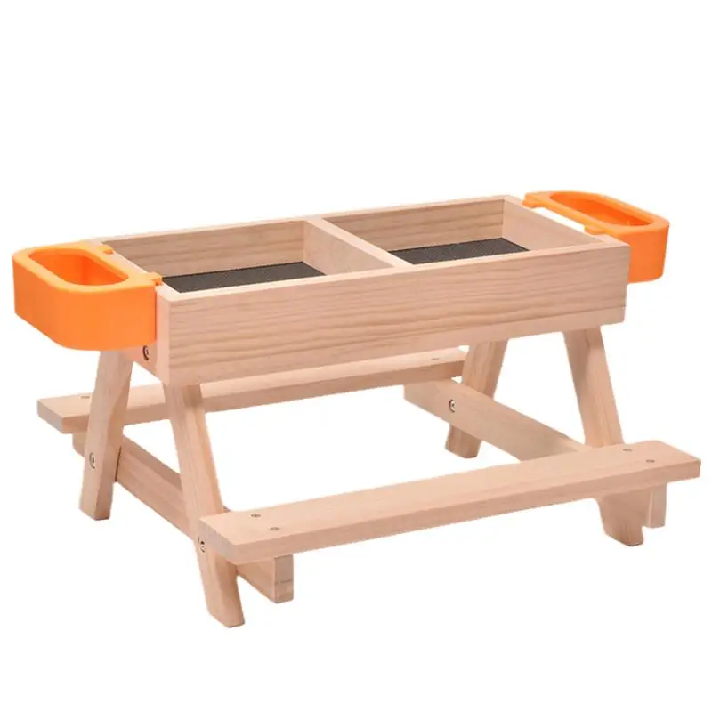 

Chicken Feeder Chicken Feeder And Waterer Set Waterer Kit With Wooden Table Poultry Feeding Equipment Pet Supplies For Farm