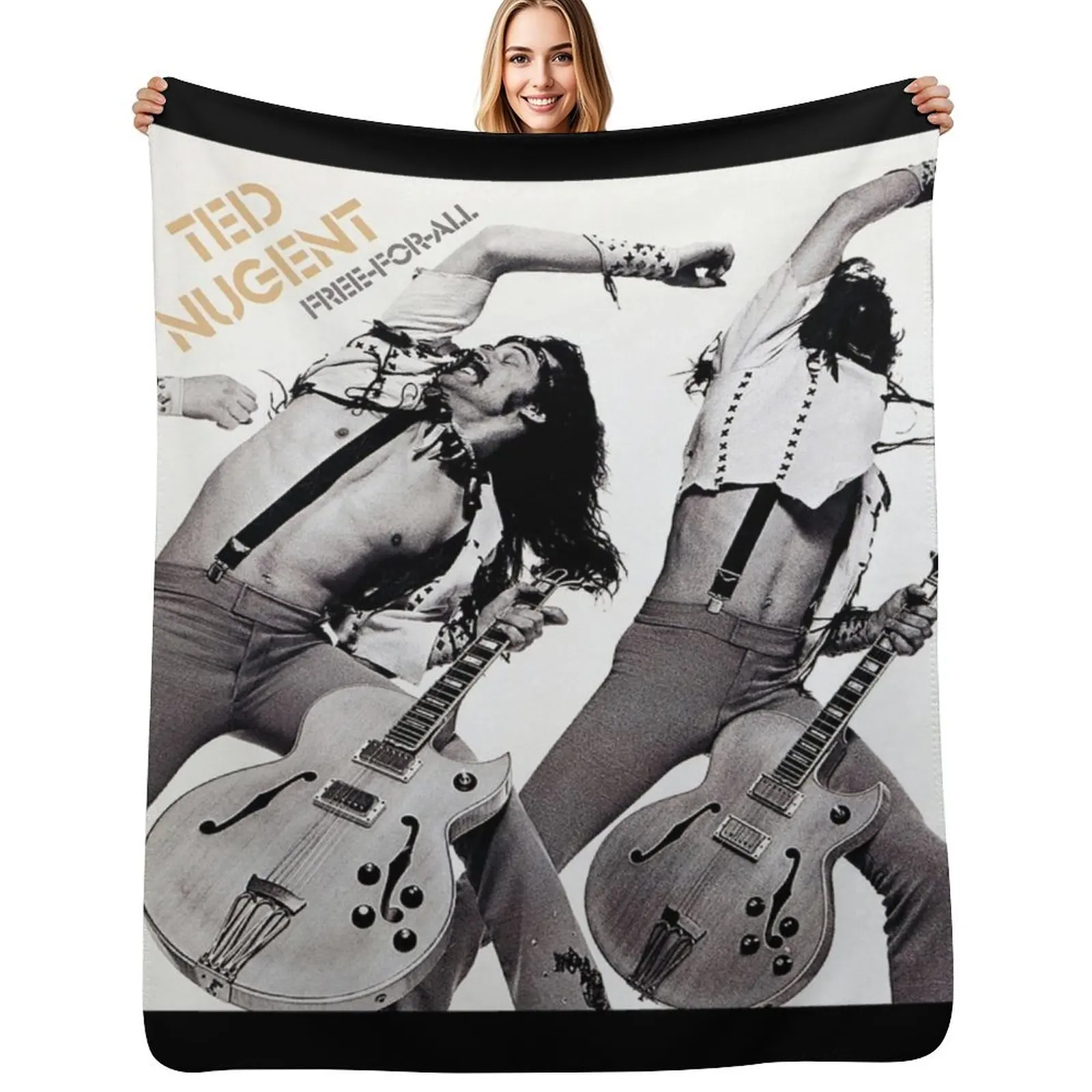 Free for all Throw Blanket No Pilling Soft Warm Blanket for Bed