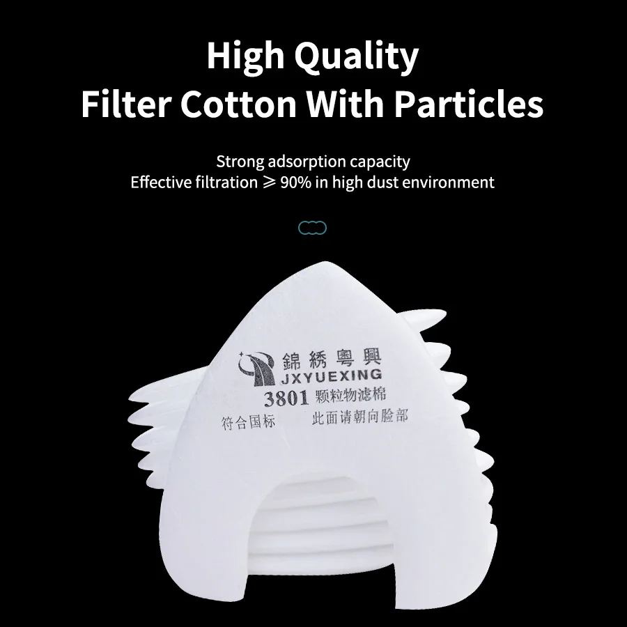 Dust Mask Half Face Work Protection Filter Cotton Dust-Proof Spray Paint Laboratory Respirator PM2.5 Daily Haze Against