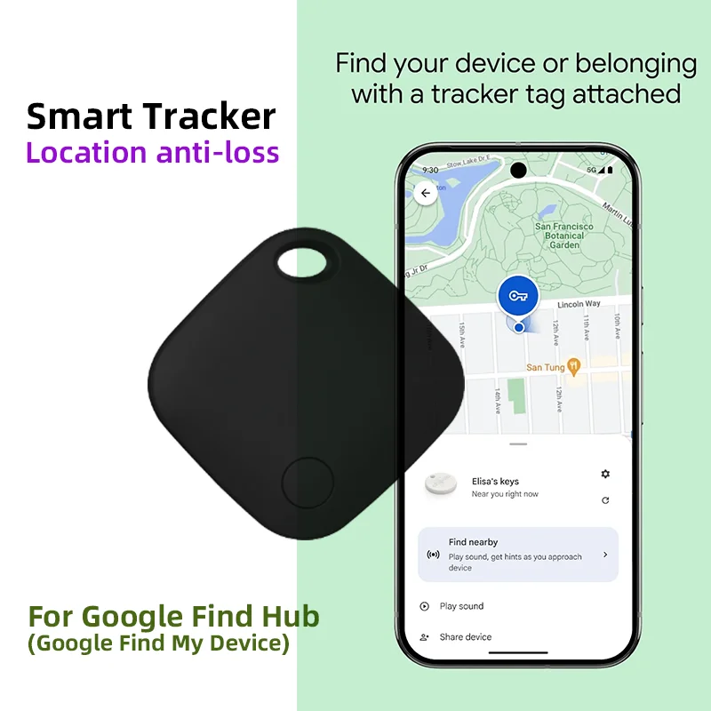 

New GPS Bluetooth tracker for Android works with Find My Device app Locate keys wallet pets instantly Xiaomi Samsung Moto Pixel