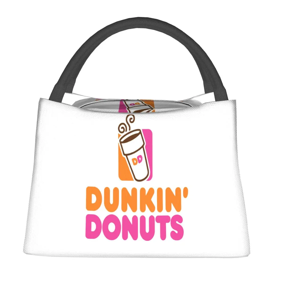 Dunkin Donuts Lunch Bags Insulated Bento Box Waterproof Lunch Tote Picnic Bags Cooler Thermal Bag for Woman Children Work