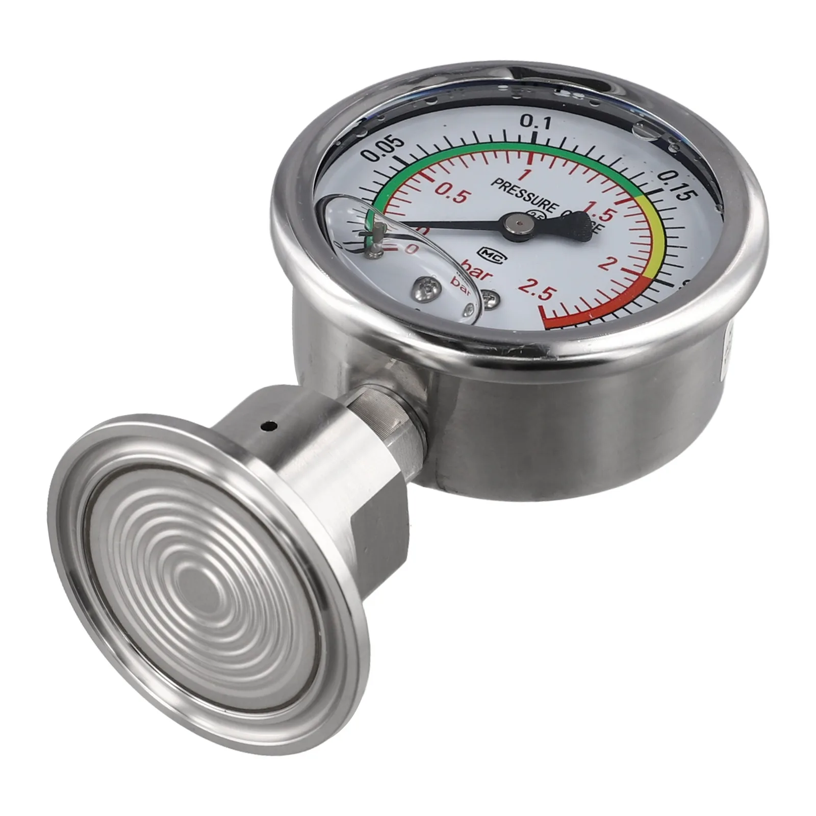 

Color Silver Manometer Membrane Pressure Gauge Quick Assembly Safe And Reliable 316L Stainless Steel Diaphragm