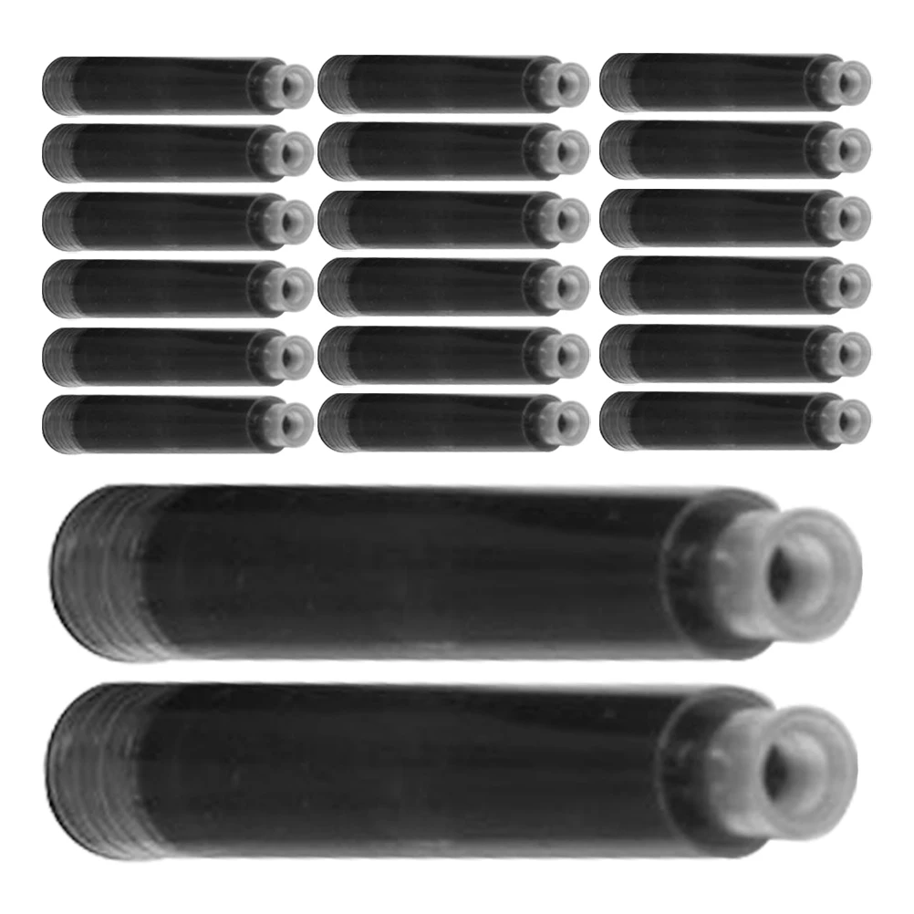 

100Pcs Refillable Ink Cartridges for Fountain Pens 3.4mm Erasable Quick Dry Smooth Flow Replacement Ink for Writing Office