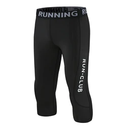 Mens Running Pants Leggings Outdoor Sport Gym Guys Fitness Men Basketball Cycling Hiking Soccer Tights 3 4 Pant Quick Drying