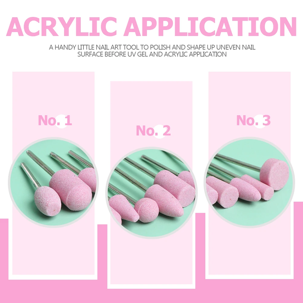 

12pcs Wool Drill Bits Nail Polishing Heads S Tools Manicure Pedicure Accessories Grinding Bits Salon Use UV Gel Acrylic