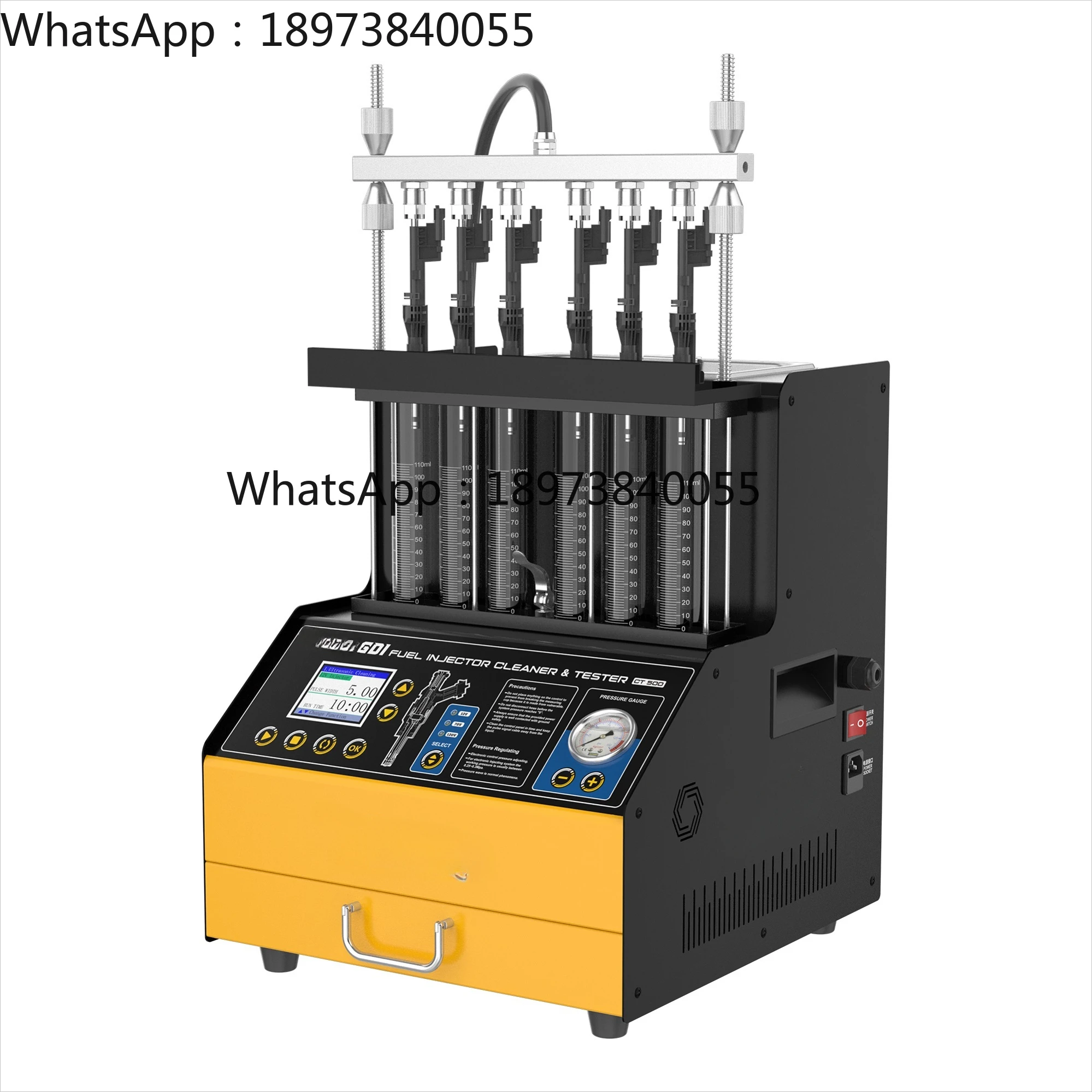 CT500 GDI 6 Cylinder Ultrasonic Injector Cleaner CT500 Fuel Injector Cleaner Tester Machine for Car & Motorcycle