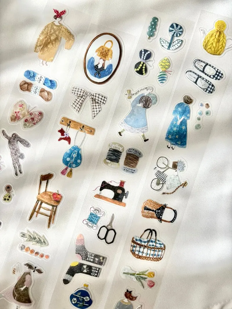 Cinta de tela Vintage Pion de 1 bucle, cinta de encaje Washi PET para hacer tarjetas, Plan, álbum de recortes, pegatina decorativa DIY