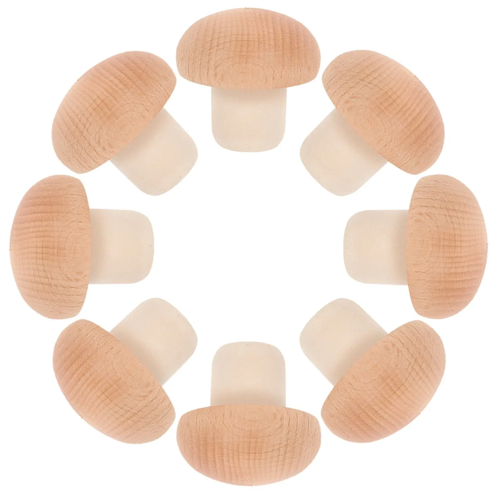 8 Pcs Cork Wine Bottle Stopper Plugs Stoppers for Bottles Wooden Corks Bulk Glass