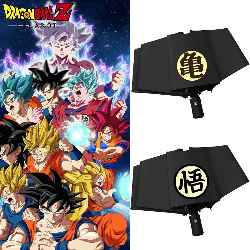 

Anime Son Goku Master Roshi Umbrella Parasol Children Black Glue Coated Anti-Uv Tri-Fold Parasol Men Women Manual Umbrella Gift