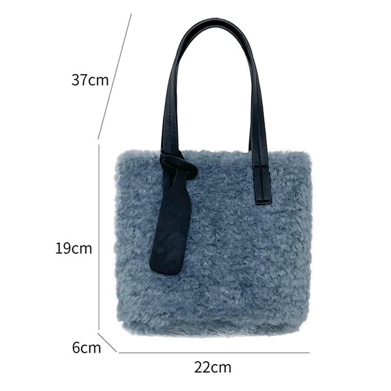 Winter 2022 New Fashion Cute Plush Tote Bags for Women Women\'s Solid Versatile Handbag Small Premium Handbag