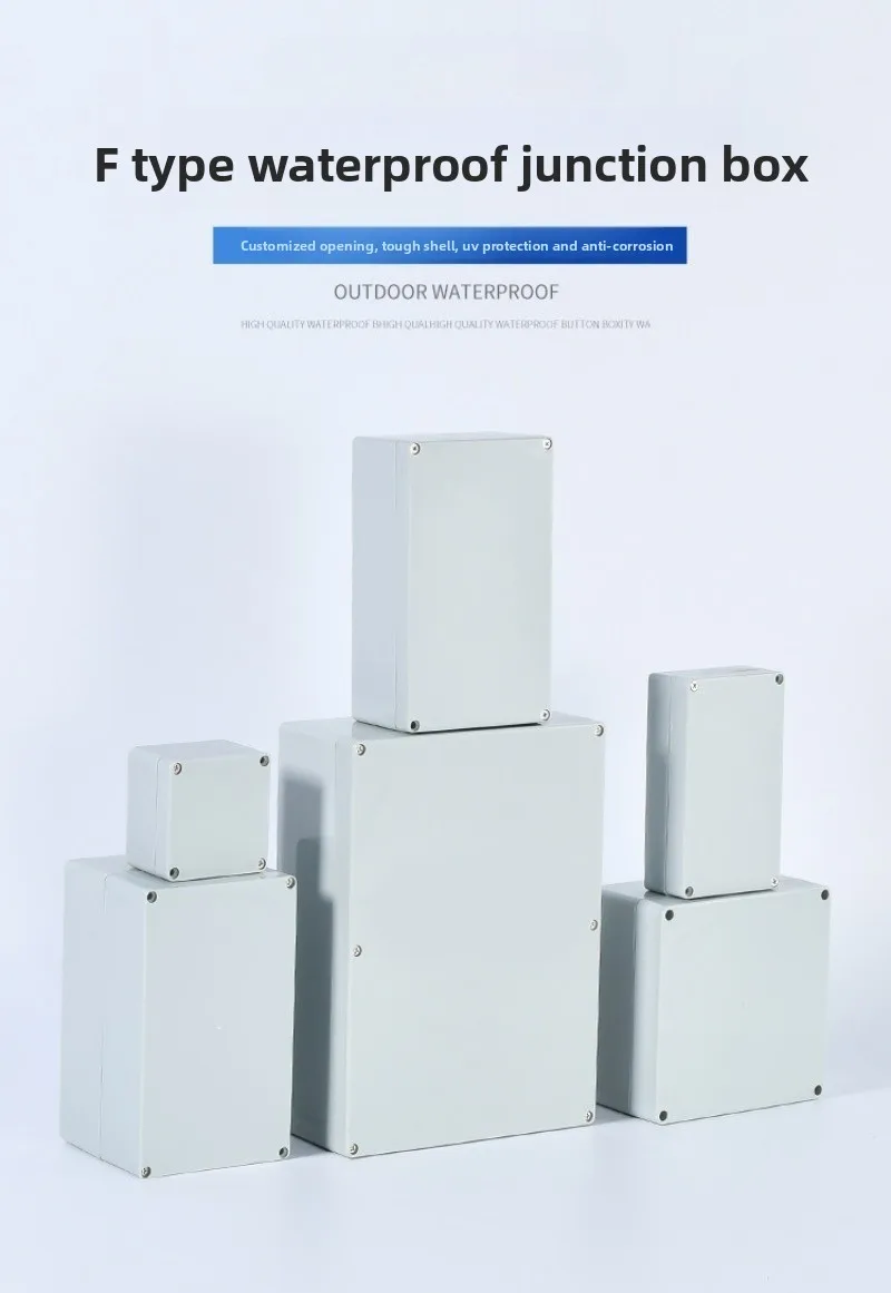 F series ABS plastic outdoor waterproof junction box outdoor monitoring terminal power button box new material IP67
