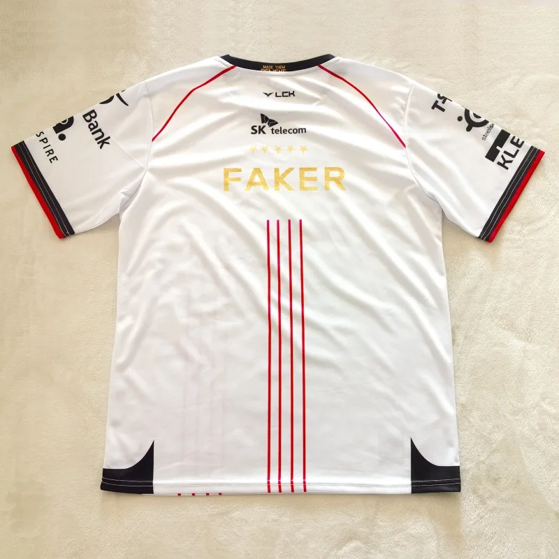 2026 Championship Five-Star Commemorative Team Jersey E-sports World Finals Jersey T-shirt Gold Print Top