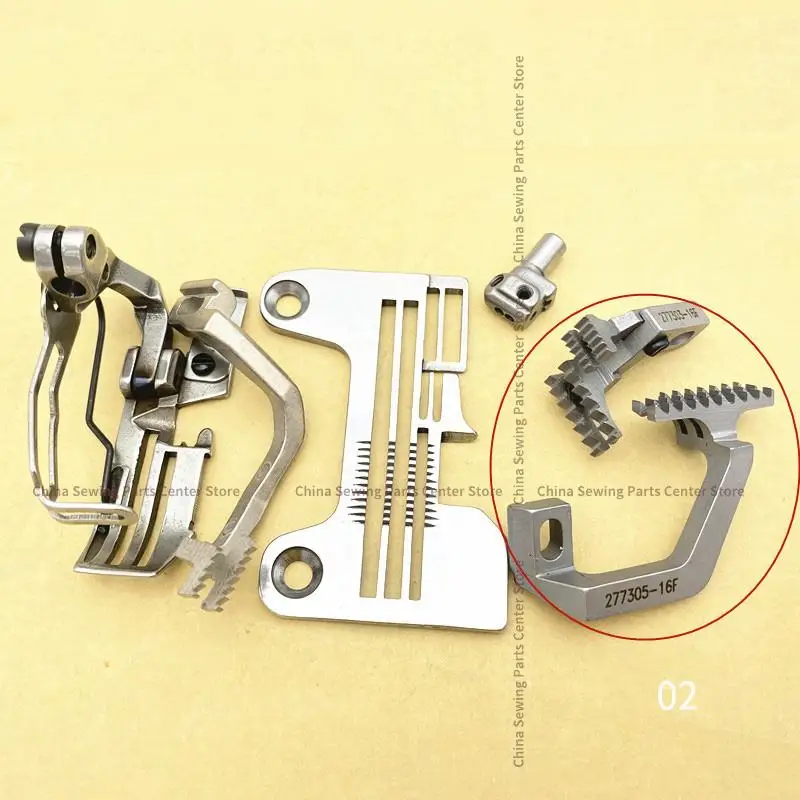 PEGASUS EXT JACK 798 Overlock Guage Set 4 Threads Needle Plate Presser Foot Feed Dog Needle Clamp Industrial Sewing Machine