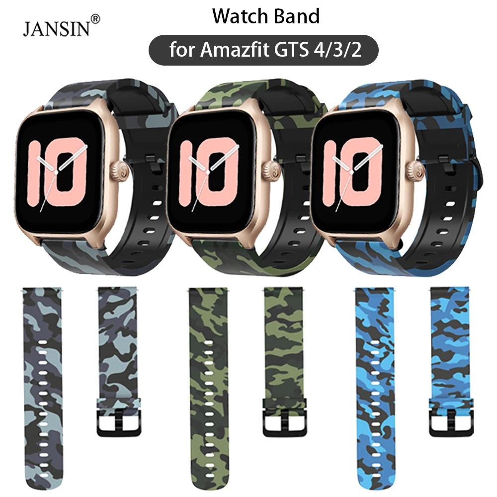 Sport Watch Band for Huami Amazfit GTS 4 3 2 Mini 2E Strap Camouflage Bracelet for Amazfit GTS4 GTS3 Wrist Strap Accessories