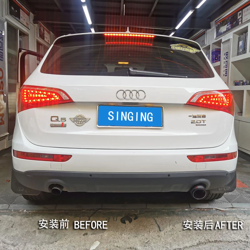 SINGING accessoir de exhaust tip carbon firber muffler end pipe protector cover tail decorative parts For AUDI Q5 2009-12