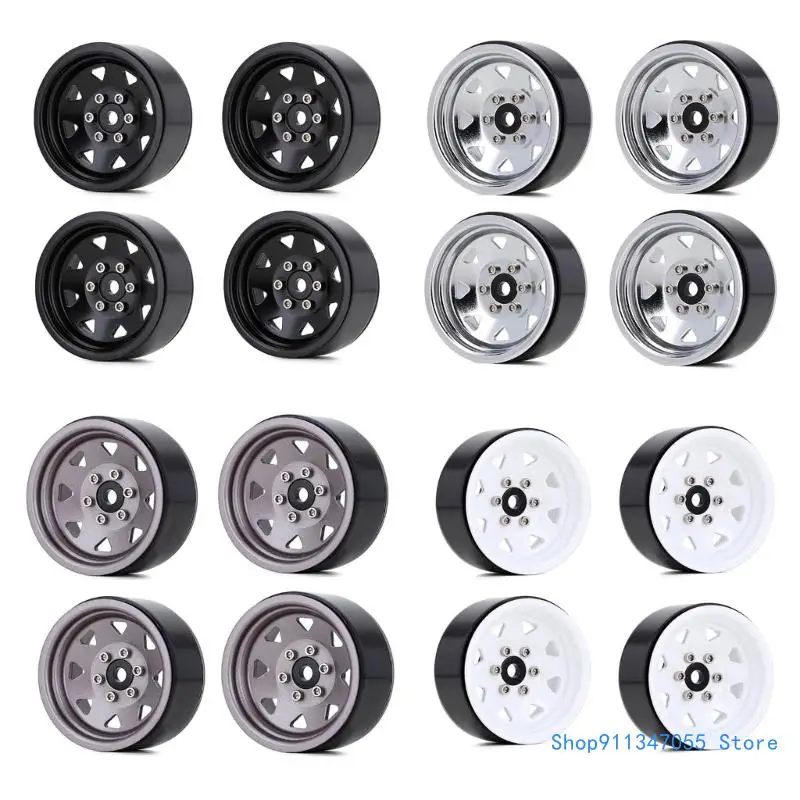 

4PCS Wheel Rims Beadlock Hub Set with 8 Spokes for 1/10 Remote Control Car Toy Drop shipping