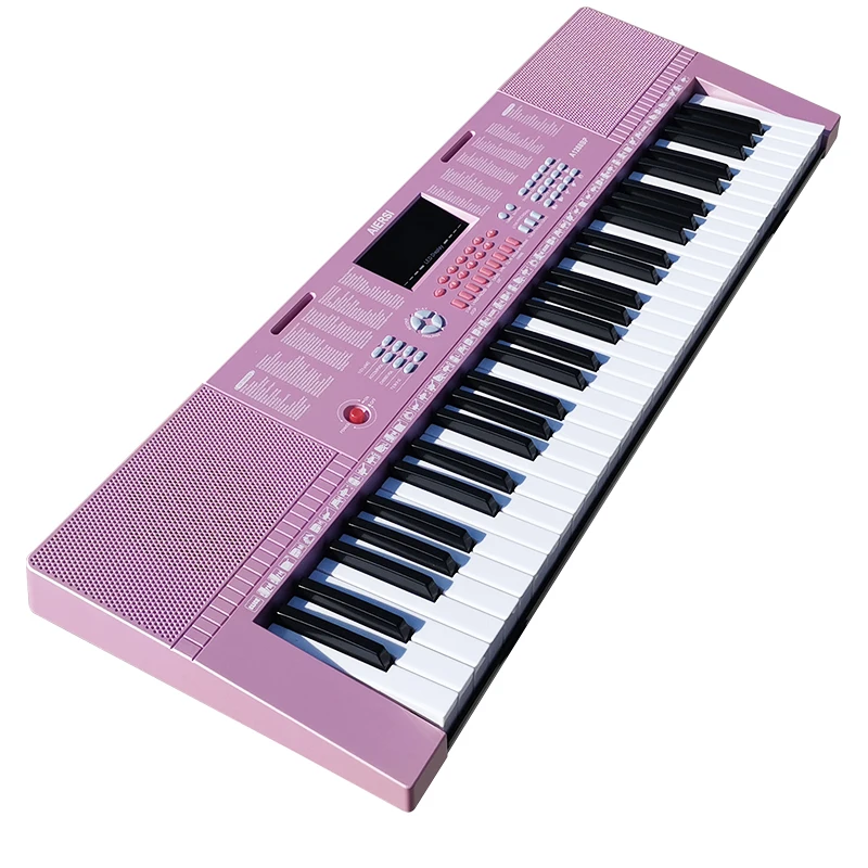 

China Aiersi Brand New Pink Electronic Organ Musical Instruments Professional Educational Equipment Keyboard Piano For Kids