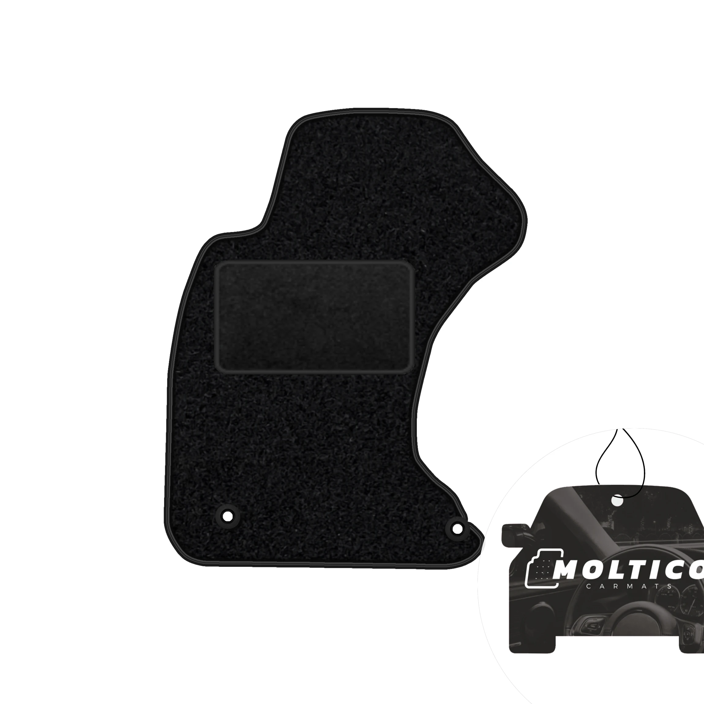Velour bestuurdersmat - Zwarte bies - Geschikt voor: Audi 80 B4 Coupé 1990-2000