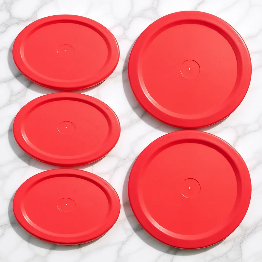 

5Pcs Air Hockey Pucks Plastic Replacement Round Pucks Smooth Sliding Table Hockey Accessories Indoor Game Room Supplies