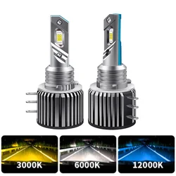 2Pcs Turbo H15 Led Bulbs Canbus 120W 30000Lm Car Lights 12V Csp Super Bright Auto Lamps For Vw Golf Audi Kia Bmw