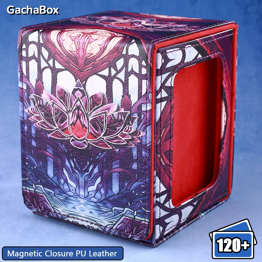 120+ Single Sleeved Cards ​Mythical Black Lotus Collector Case,Display Window Deck Storage Boxs,Gift for PTCG YGO TCGMTG Player​