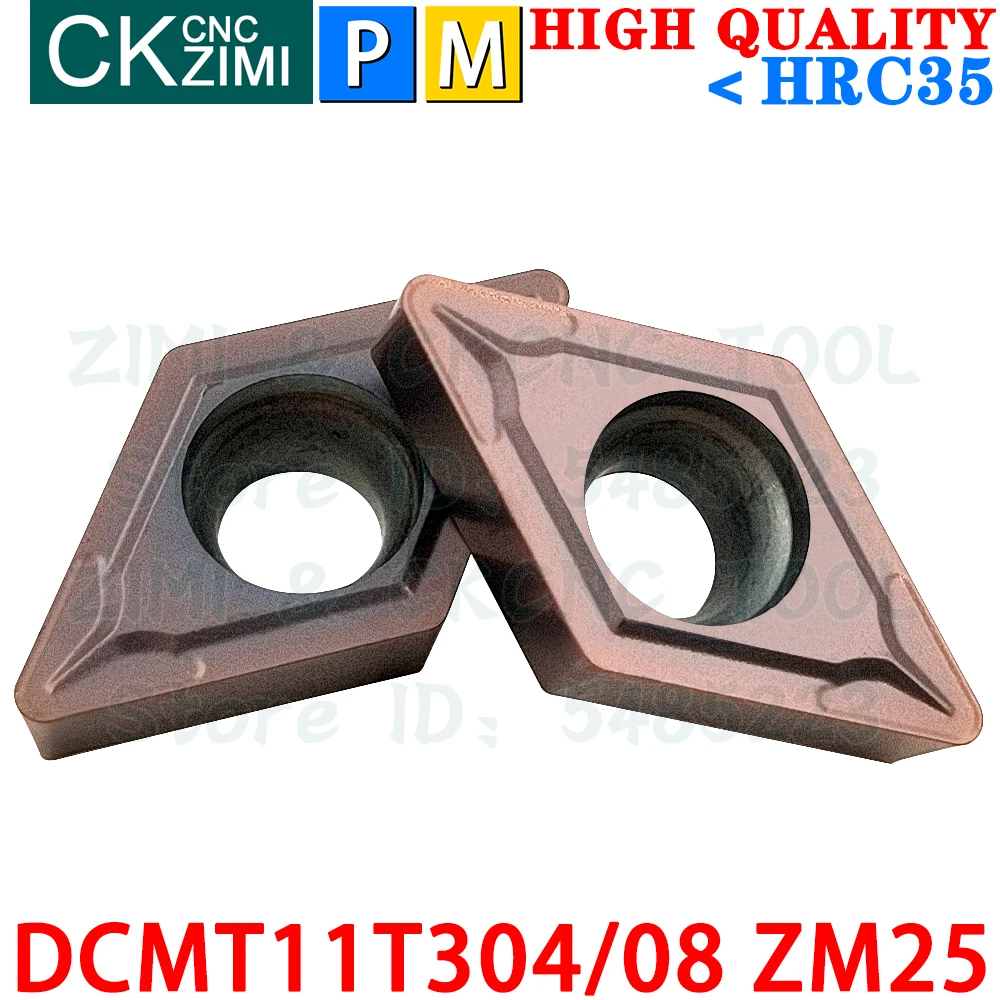 DCMT11T304 ZM25 DCMT11T308 ZM25 คาร์ไบด์แทรกภายนอกหมุนแทรกเครื่องมือ DCMT 11T3 DCMT11T3 ZM25 CNC เครื่องกลึงโลหะเครื่องตัดเครื่องมือ
