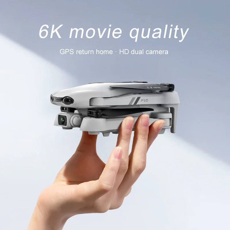 طائرة بدون طيار F10 احترافية بنظام تحديد المواقع مع كاميرا مزدوجة 6K HD مسافة طيران 2000 متر تحديد المواقع الذكية كوادكوبتر RC بدون طيار