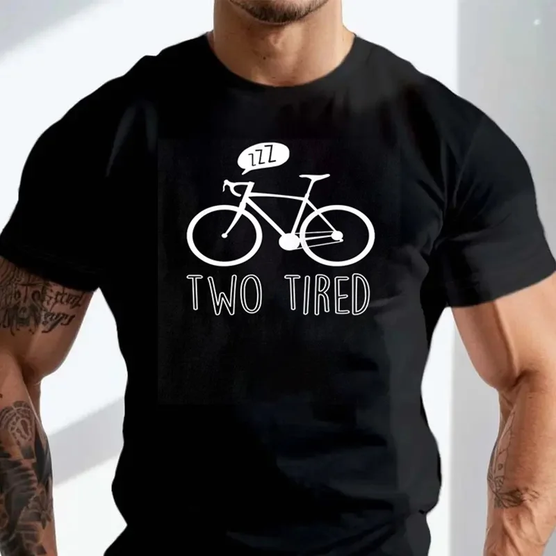 

Two Tired Cycling Bike Bicycle Mens Premium T-Shirt Cotton O-Neck T Shirt Short Sleeve Casual Mens Tshirt