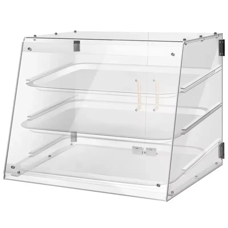 Bread Display Cabinet Assembled Multi Layer Food Storage Rack Dust Proof Transparent Cake Dessert Rack